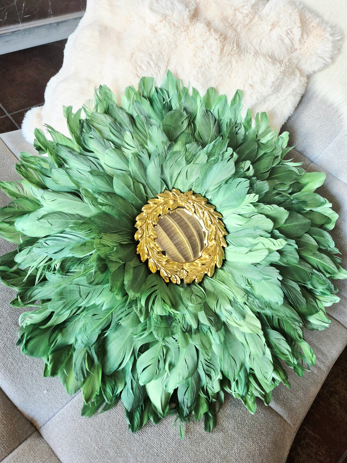 Miroir convexe "Victory" Vert Sauge 52cm