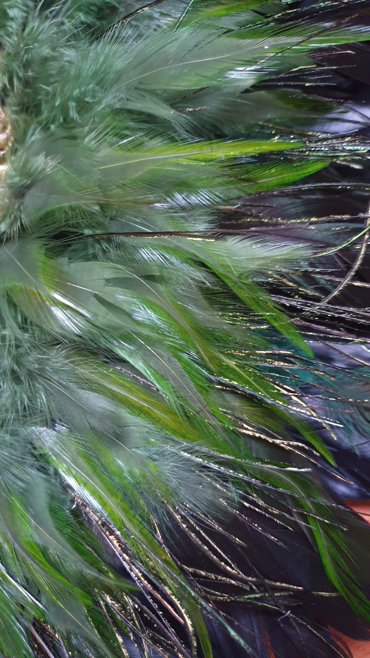 Miroir Cœur Sacré vert et doré 50cm