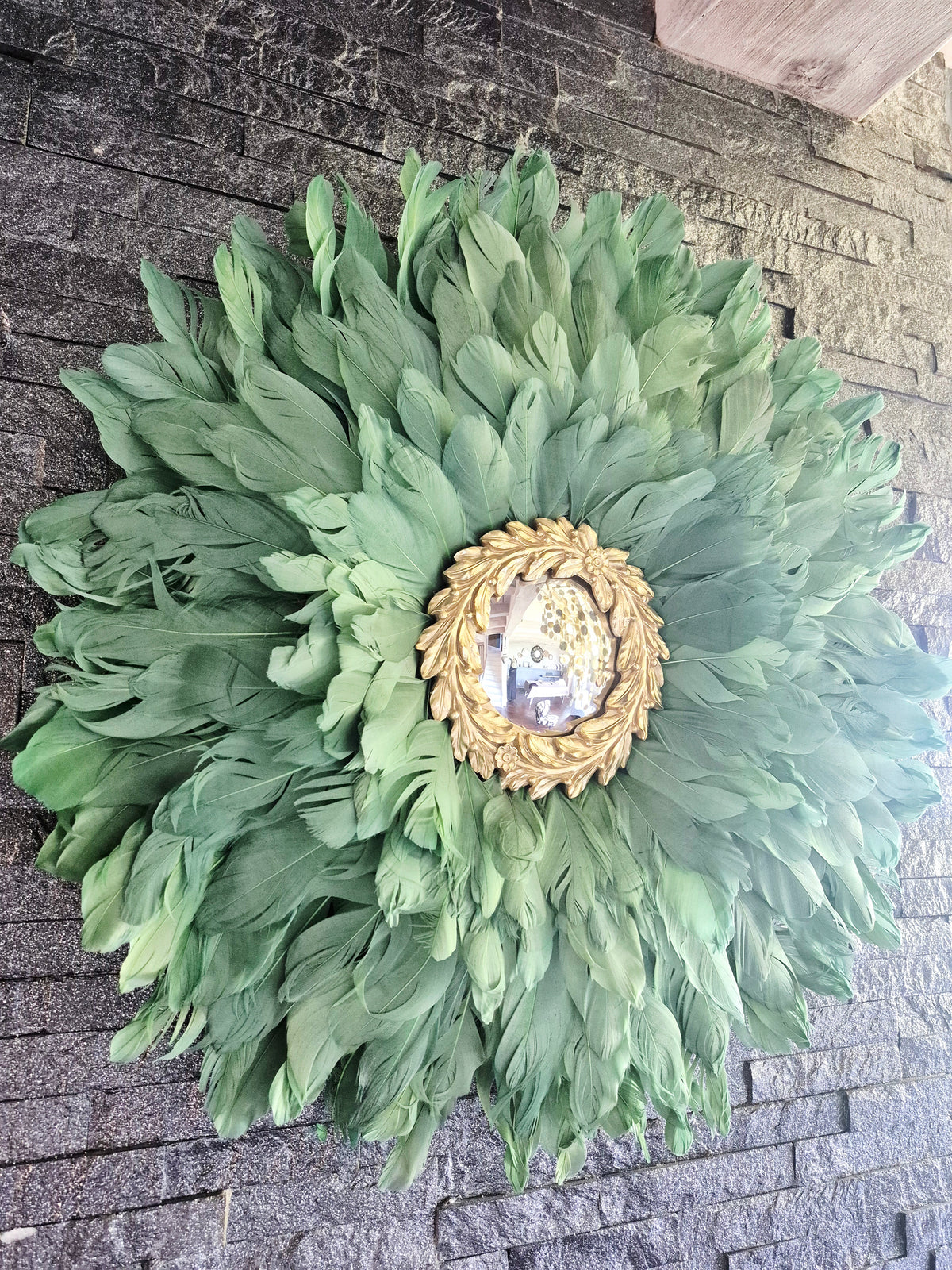Miroir convexe "Victory" Vert Sauge 52cm